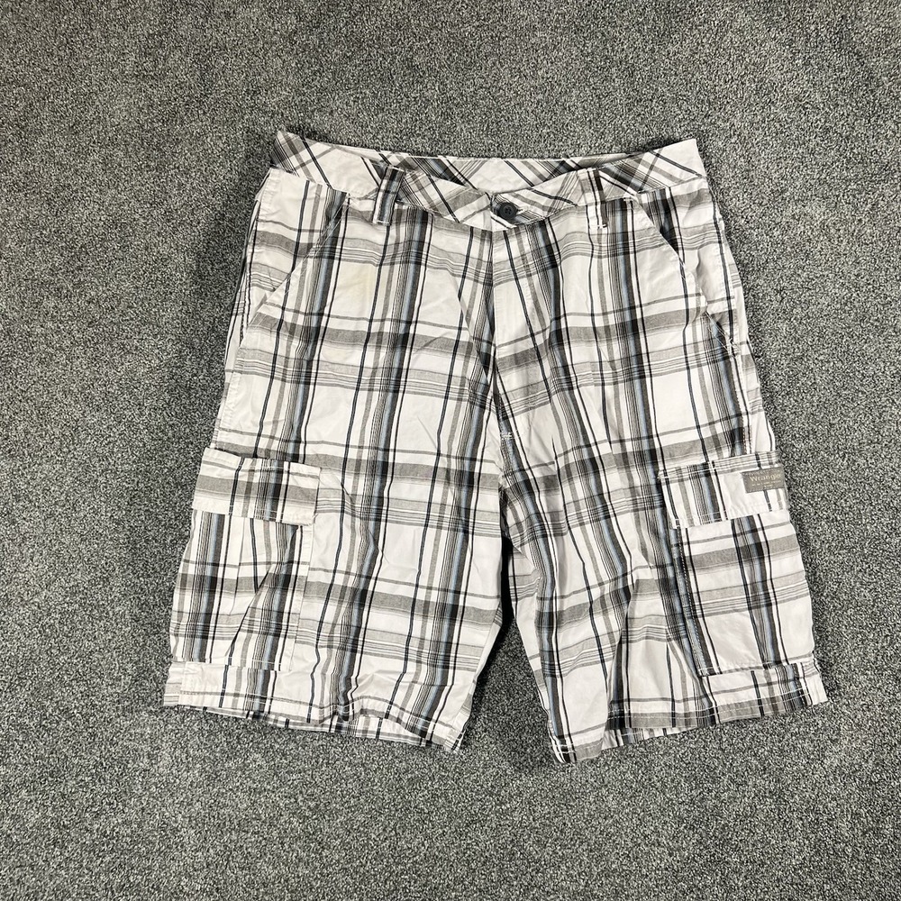 Wrangler Plaid Cargo Shorts Men's Size 33 Cotton Utility Outdoor Casual
